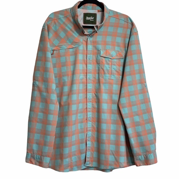 Howler Brothers Other - Howler Bros Matagorda Shirt Mens XL River Plaid Coral Long Sleeve Button Down